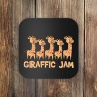 Giraffe Giraffic Jam Funny Pun Cute Coaster thumb 0