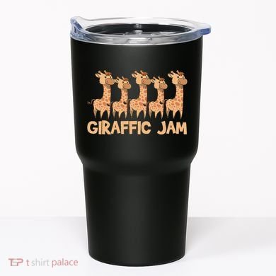 Giraffe Giraffic Jam Funny Pun Cute Tumbler