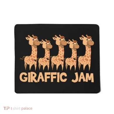 Giraffe Giraffic Jam Funny Pun Cute Mousepad