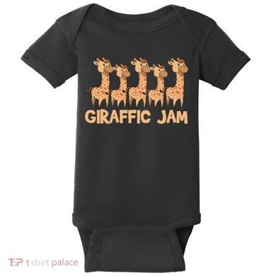Giraffe Giraffic Jam Funny Pun Cute Baby Bodysuit