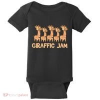 Giraffe Giraffic Jam Funny Pun Cute Baby Bodysuit thumb 0