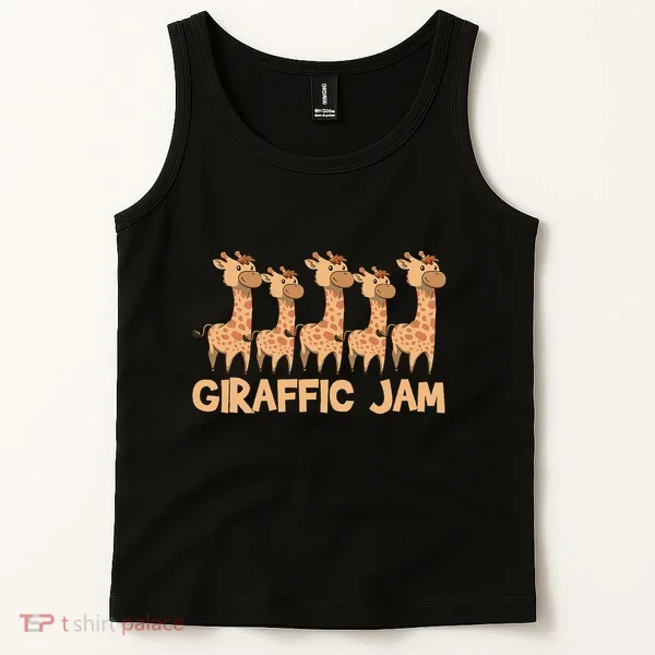 Giraffe Giraffic Jam Funny Pun Cute Tank Top