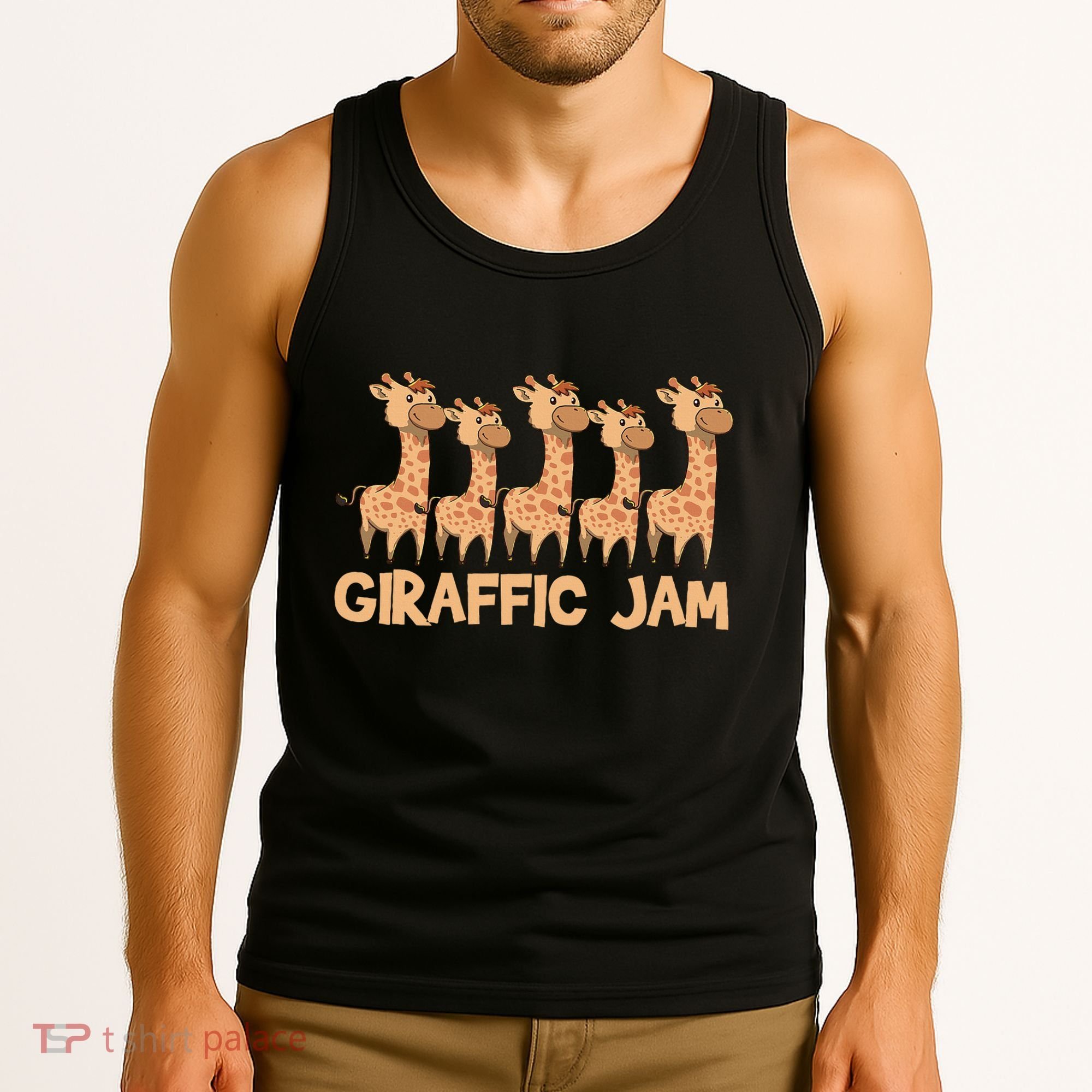Giraffe Giraffic Jam Funny Pun Cute Tank Top