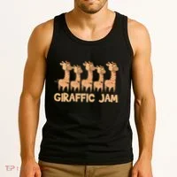 Giraffe Giraffic Jam Funny Pun Cute Tank Top thumb 3