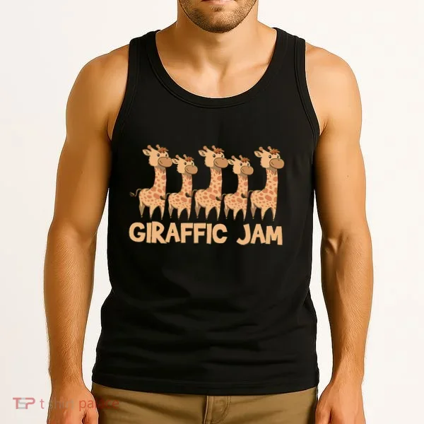 Giraffe Giraffic Jam Funny Pun Cute Tank Top