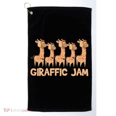 Giraffe Giraffic Jam Funny Pun Cute Golf Towel