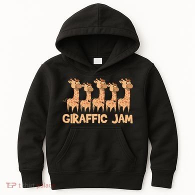 Giraffe Giraffic Jam Funny Pun Cute Kids Hoodie