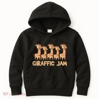 Giraffe Giraffic Jam Funny Pun Cute Kids Hoodie thumb 0