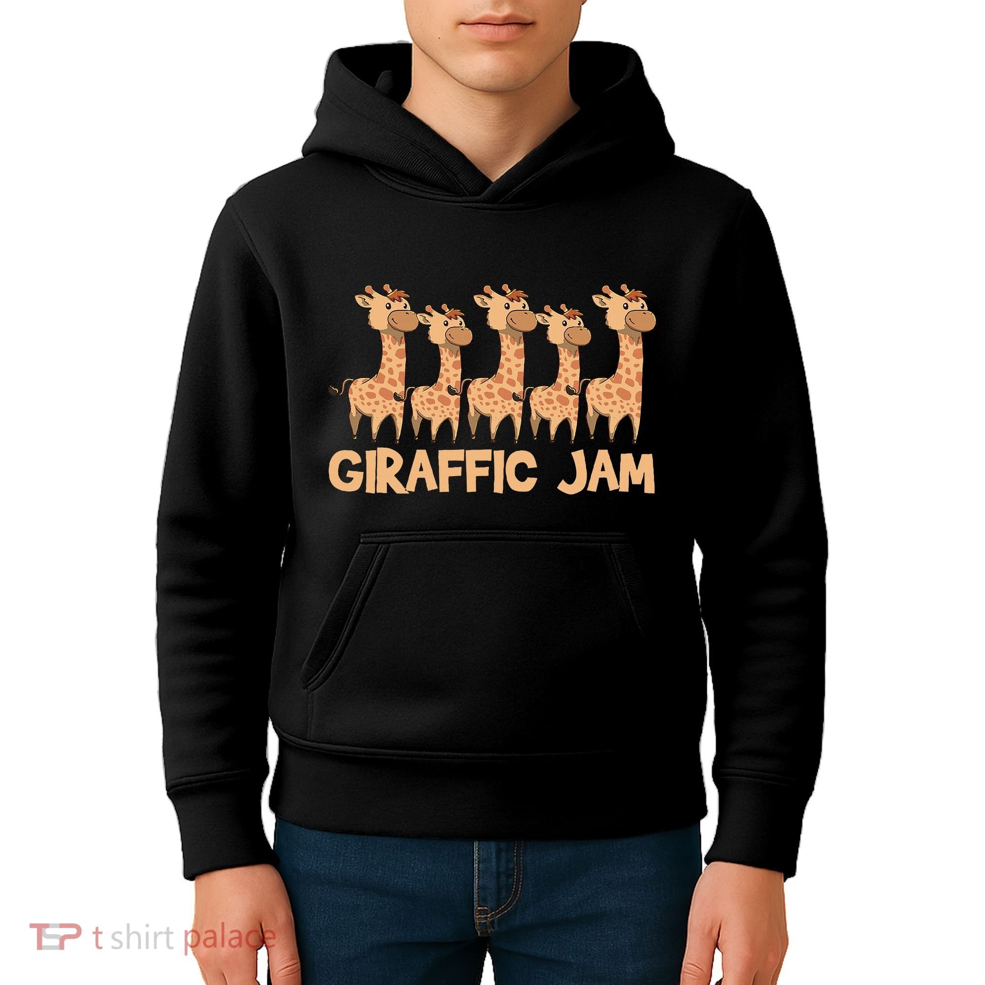 Giraffe Giraffic Jam Funny Pun Cute Kids Hoodie