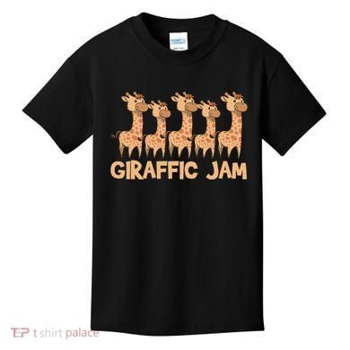 Giraffe Giraffic Jam Funny Pun Cute Kids T-Shirt