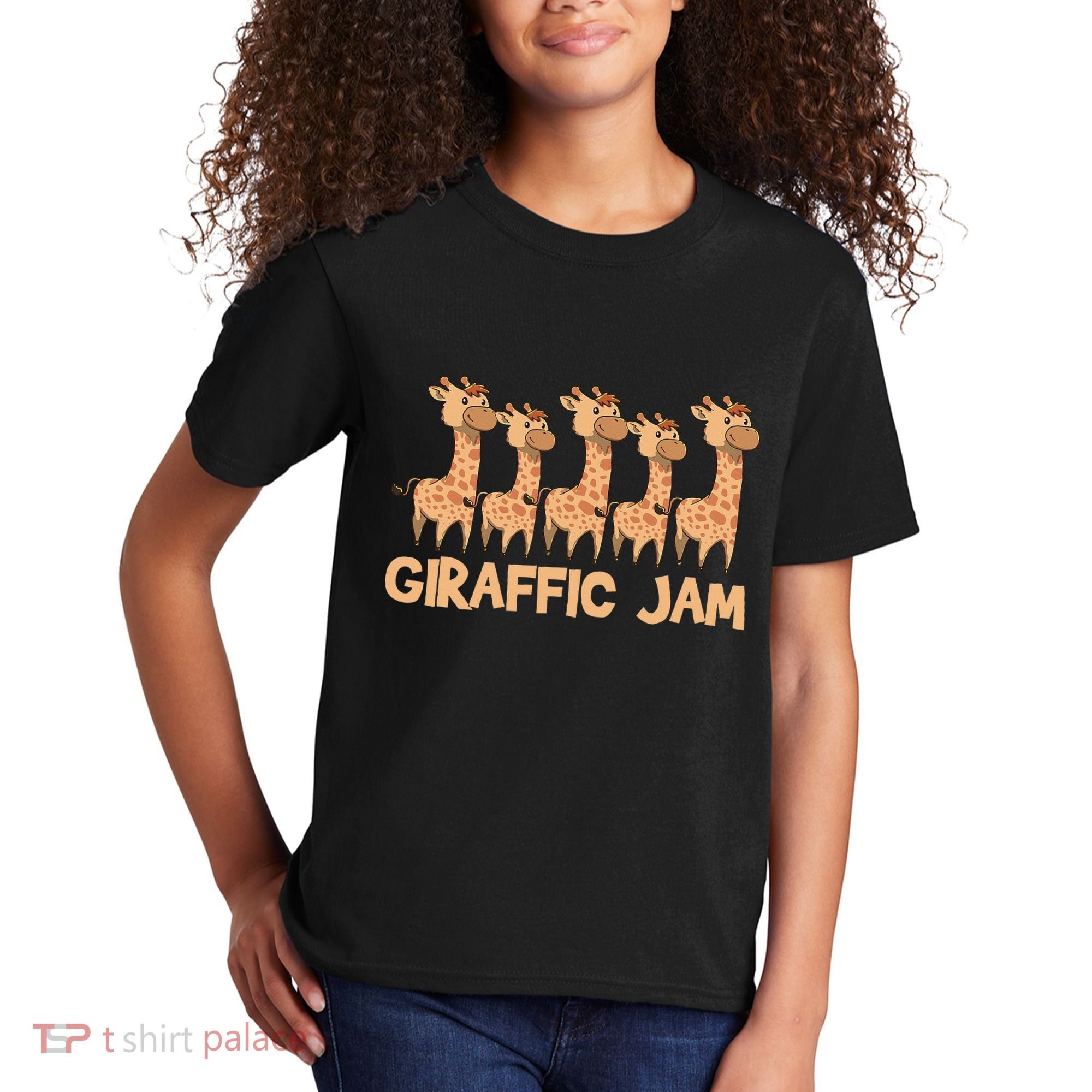 Giraffe Giraffic Jam Funny Pun Cute Kids T-Shirt