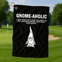 Garden Gnome Lover Gnome Aholic Funny Definition Gnomes Golf Towel thumb 1