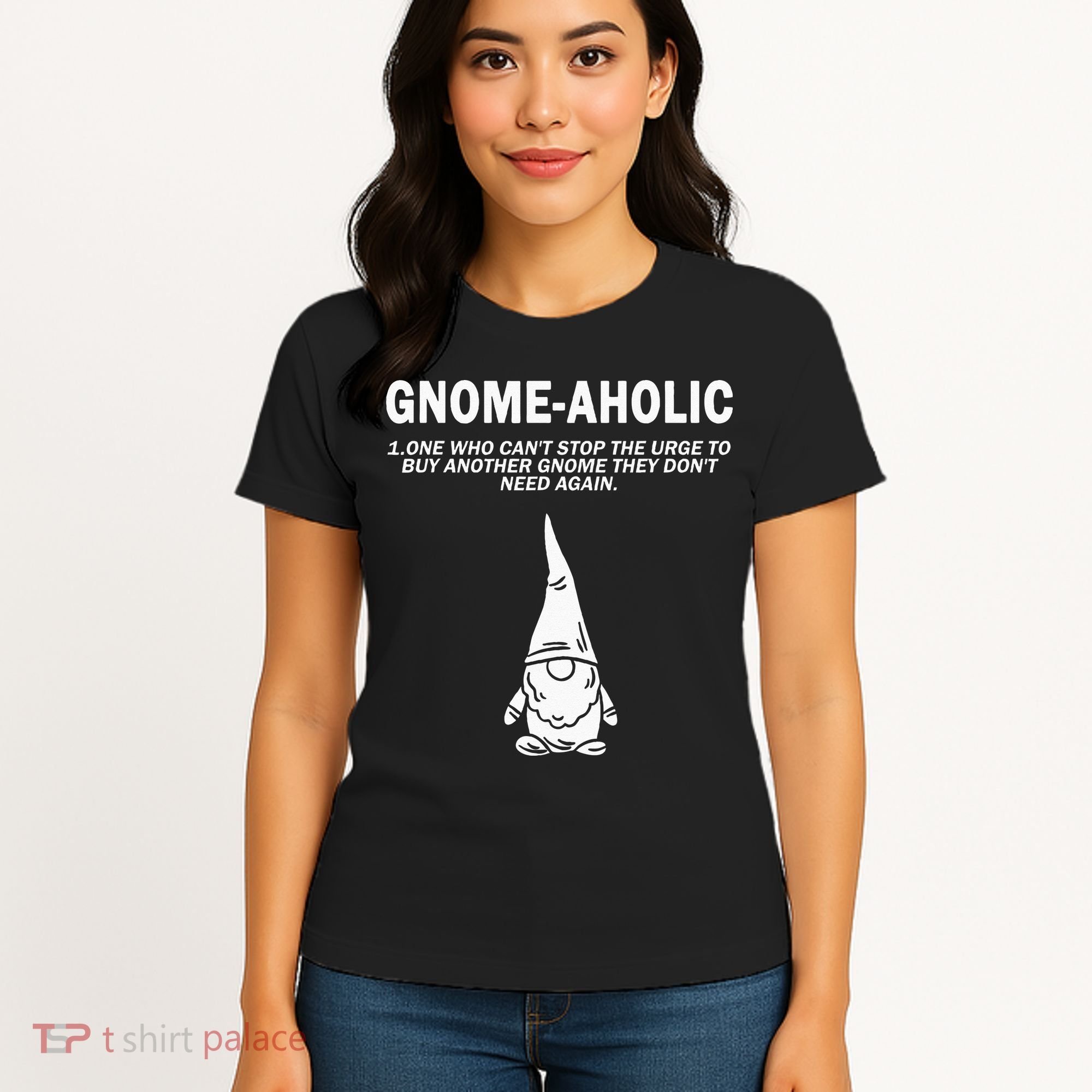Garden Gnome Lover Gnome Aholic Funny Definition Gnomes Women's T-Shirt