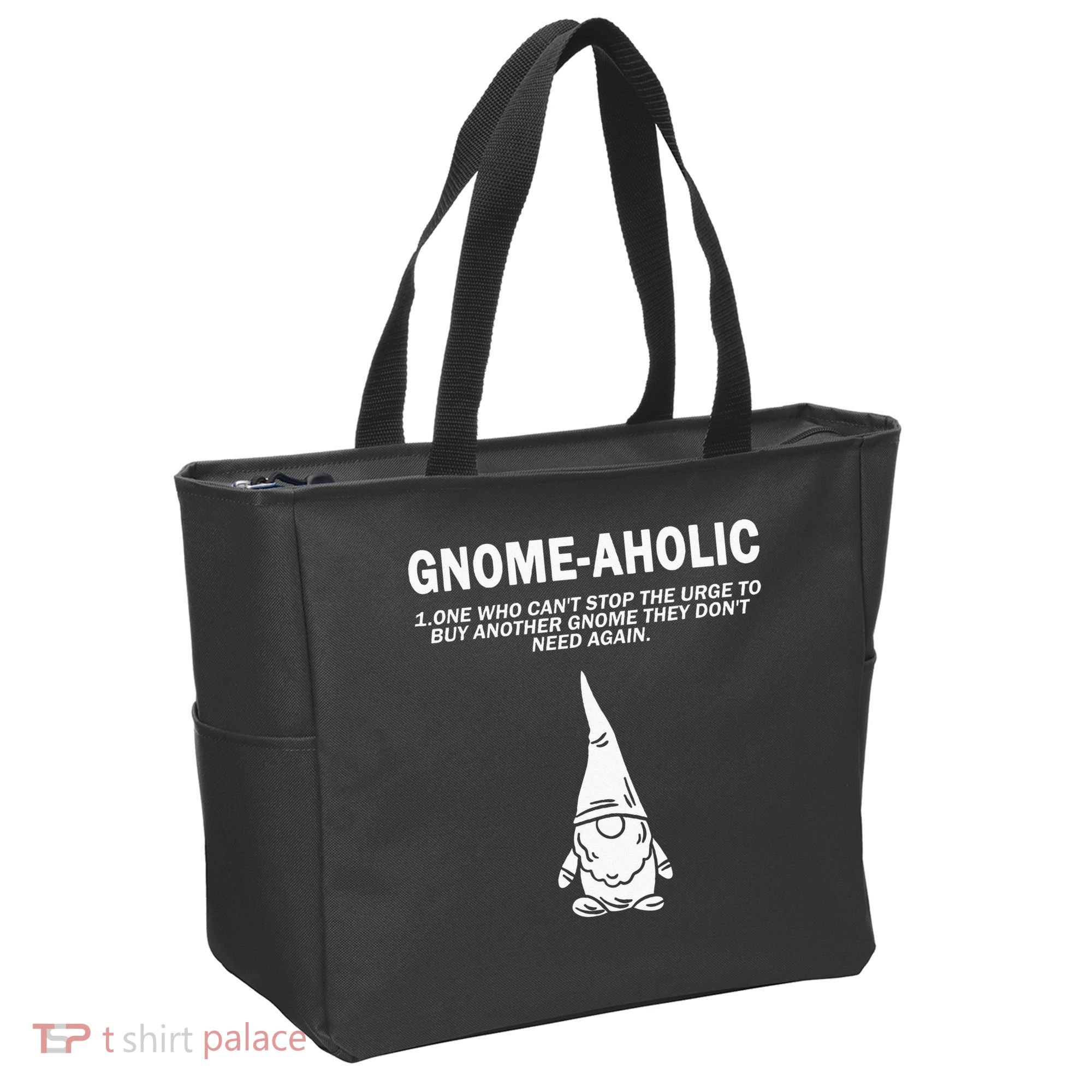 Garden Gnome Lover Gnome Aholic Funny Definition Gnomes Tote Bag