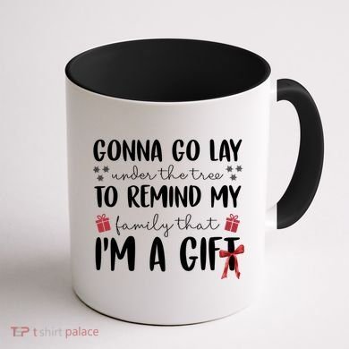 Gonna Go Lay Under Under The Tree Funny Christmas Coffee Mug back