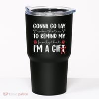 Gonna Go Lay Under Under The Tree Funny Christmas Tumbler thumb 0