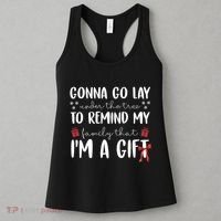 Gonna Go Lay Under Under The Tree Funny Christmas Women's Tank Top thumb 3