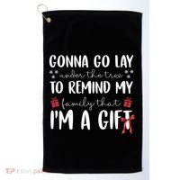 Gonna Go Lay Under Under The Tree Funny Christmas Golf Towel thumb 0