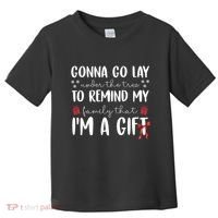 Gonna Go Lay Under Under The Tree Funny Christmas Toddler T-Shirt thumb 0
