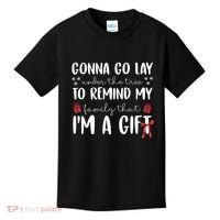 Gonna Go Lay Under Under The Tree Funny Christmas Kids T-Shirt thumb 0