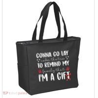 Gonna Go Lay Under Under The Tree Funny Christmas Tote Bag thumb 2