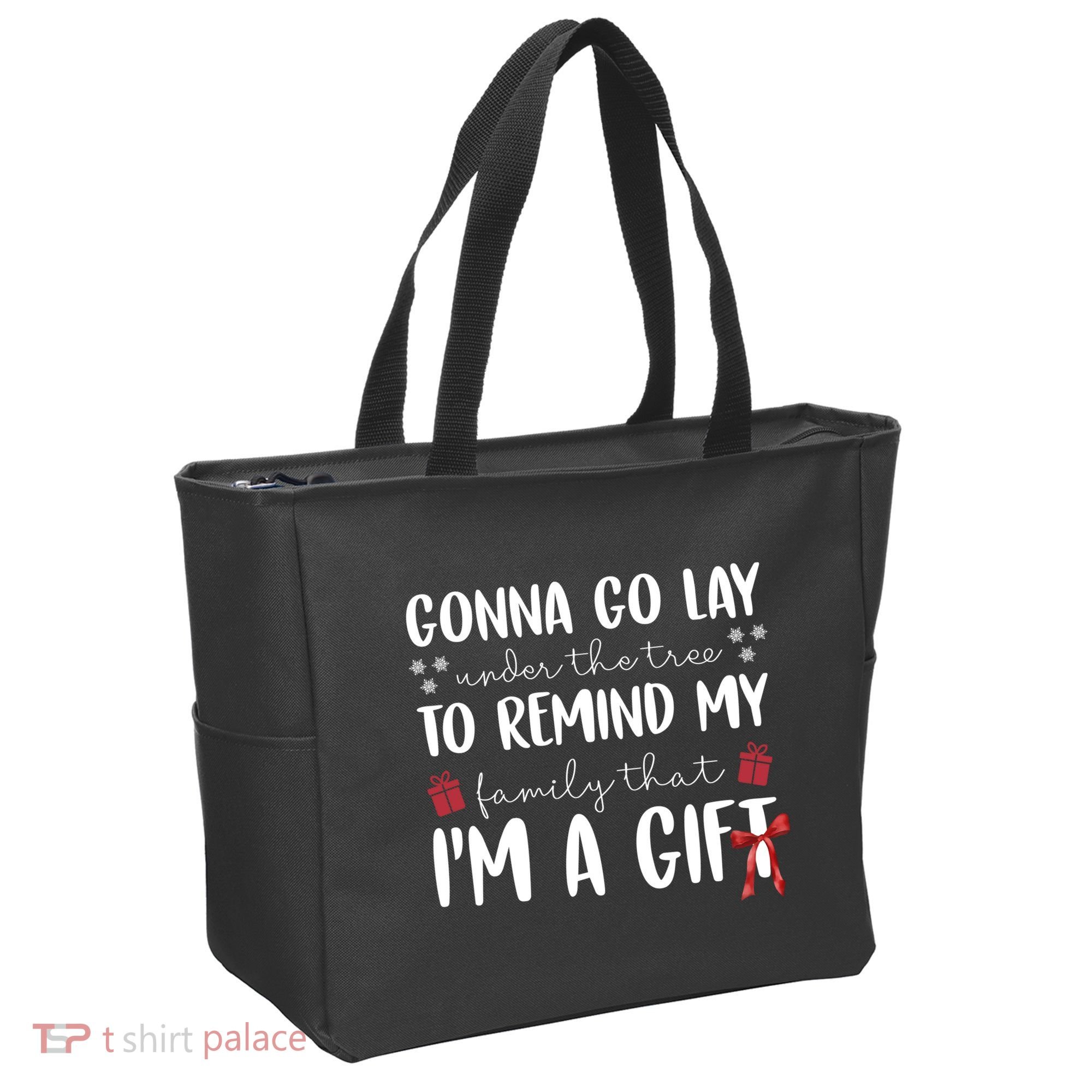 Gonna Go Lay Under Under The Tree Funny Christmas Tote Bag