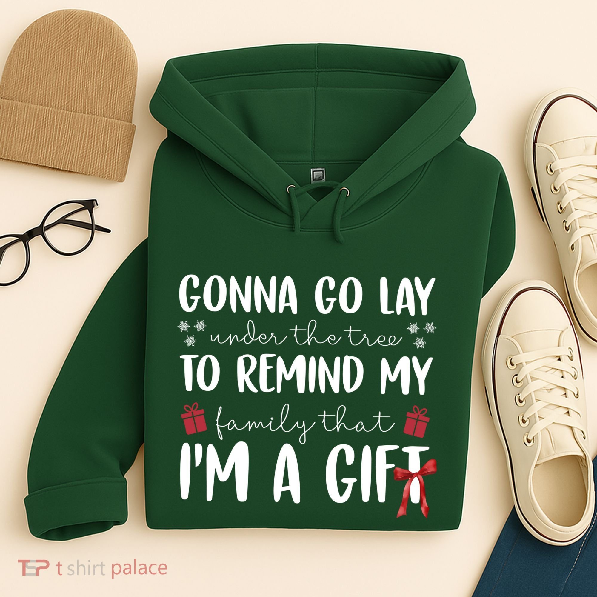 Gonna Go Lay Under Under The Tree Funny Christmas Hoodie
