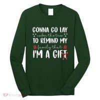 Gonna Go Lay Under Under The Tree Funny Christmas Long Sleeve Shirt thumb 0
