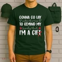 Gonna Go Lay Under Under The Tree Funny Christmas T-Shirt thumb 6