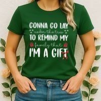 Gonna Go Lay Under Under The Tree Funny Christmas Women's T-Shirt thumb 2