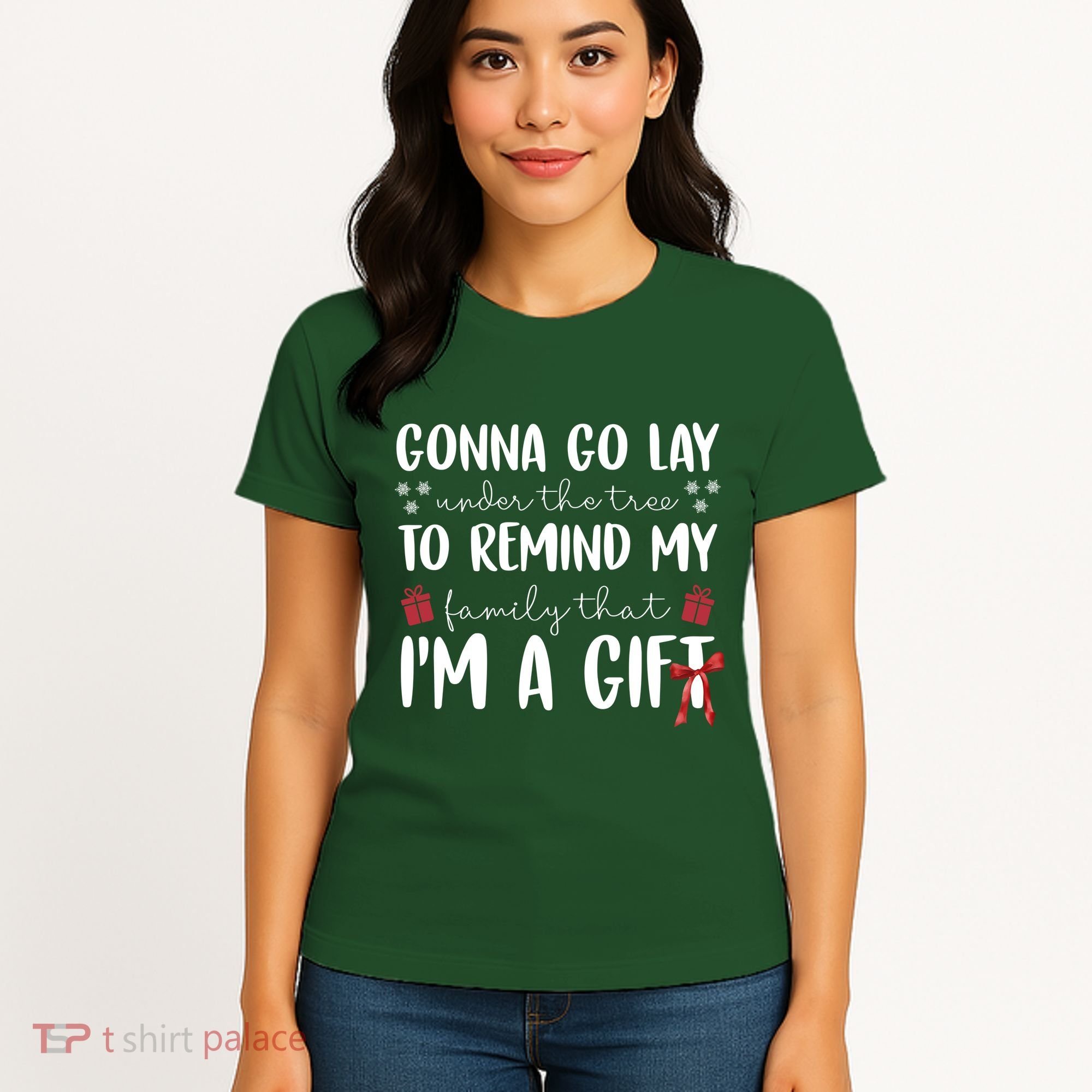 Gonna Go Lay Under Under The Tree Funny Christmas Women's T-Shirt