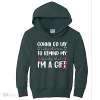 Gonna Go Lay Under Under The Tree Funny Christmas Kids Hoodie thumb 0