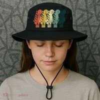 Guitar Gift Music Band Guitarist Stuff Bucket Hat thumb 3