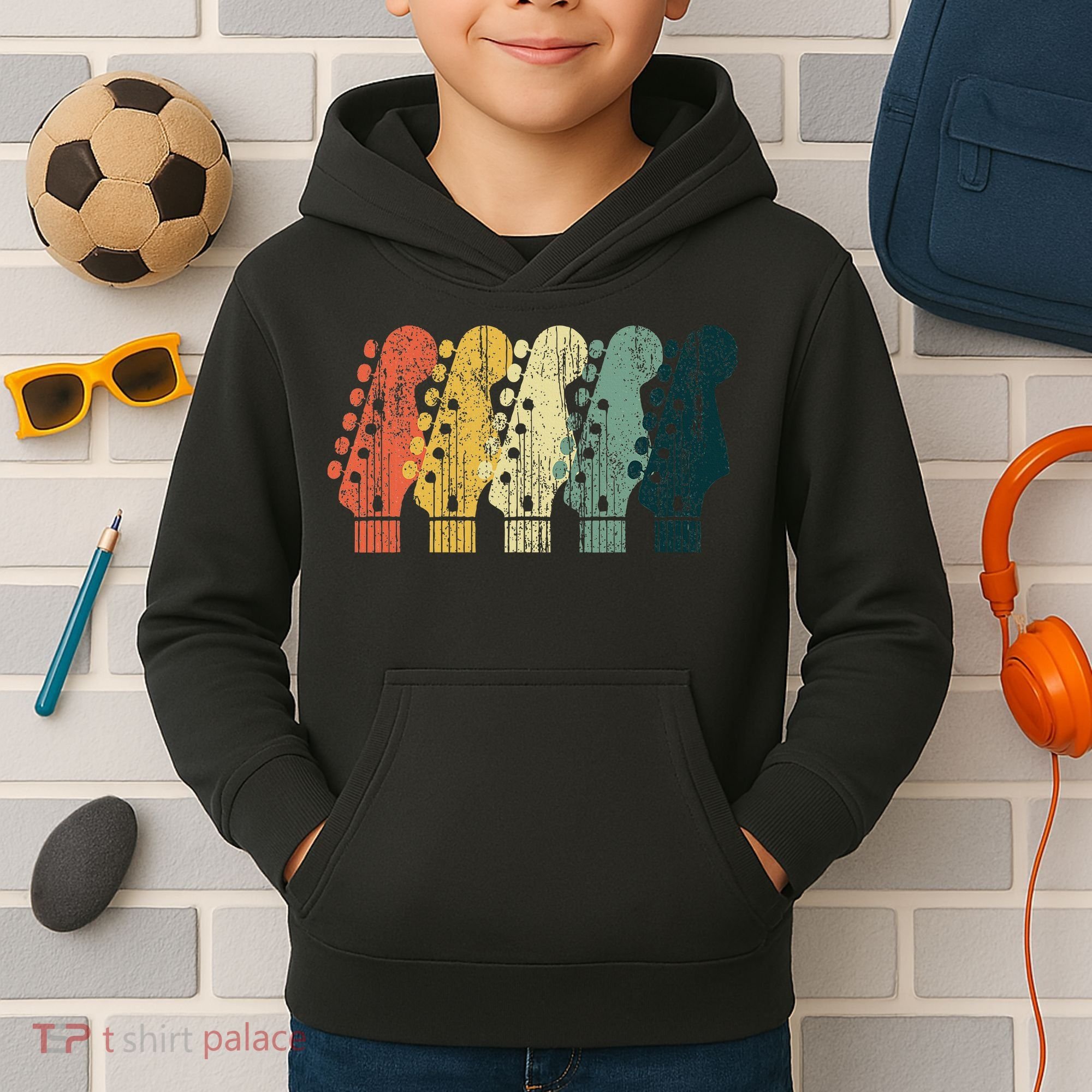 Guitar Gift Music Band Guitarist Stuff Kids Hoodie