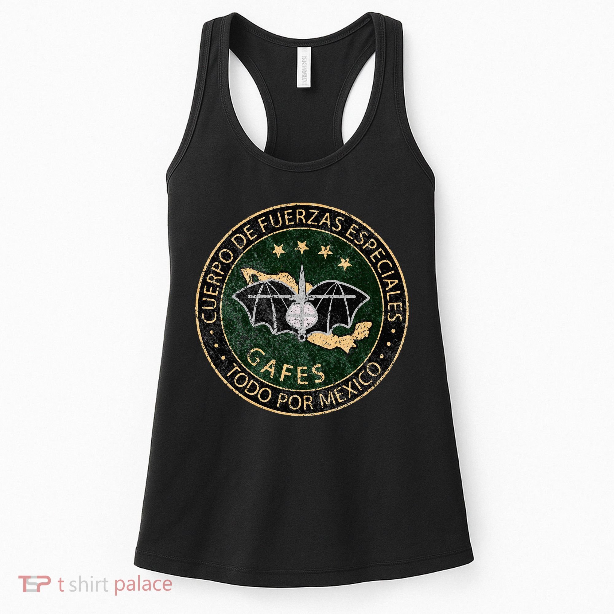 GAFES GAFE Mexican Special Force Fuerzas Mexican Patriot Women's Tank Top