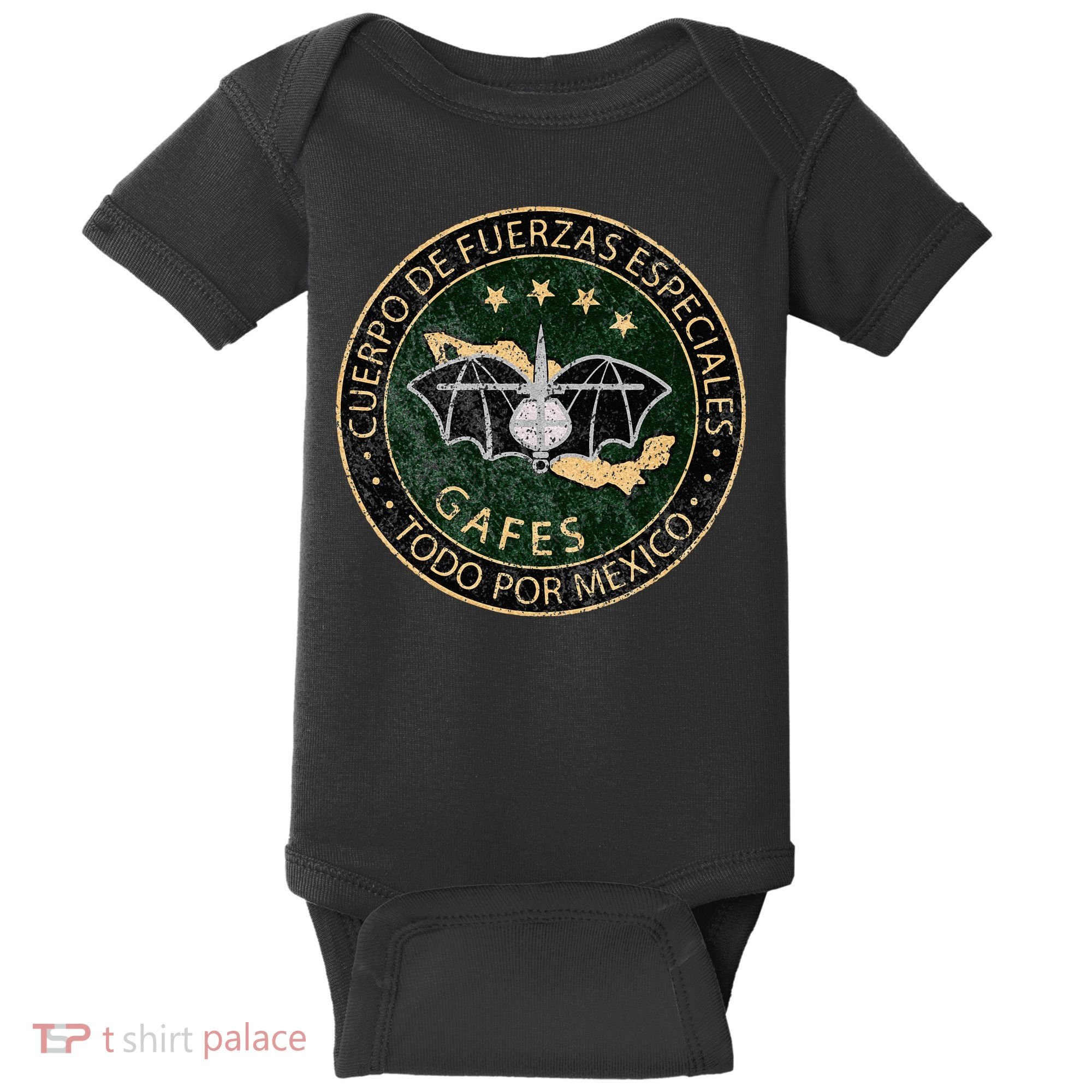 GAFES GAFE Mexican Special Force Fuerzas Mexican Patriot Baby Bodysuit