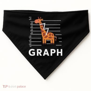 GRaph Giraffe Mathematician Funny Animal Pun USA-Made Doggie Bandana