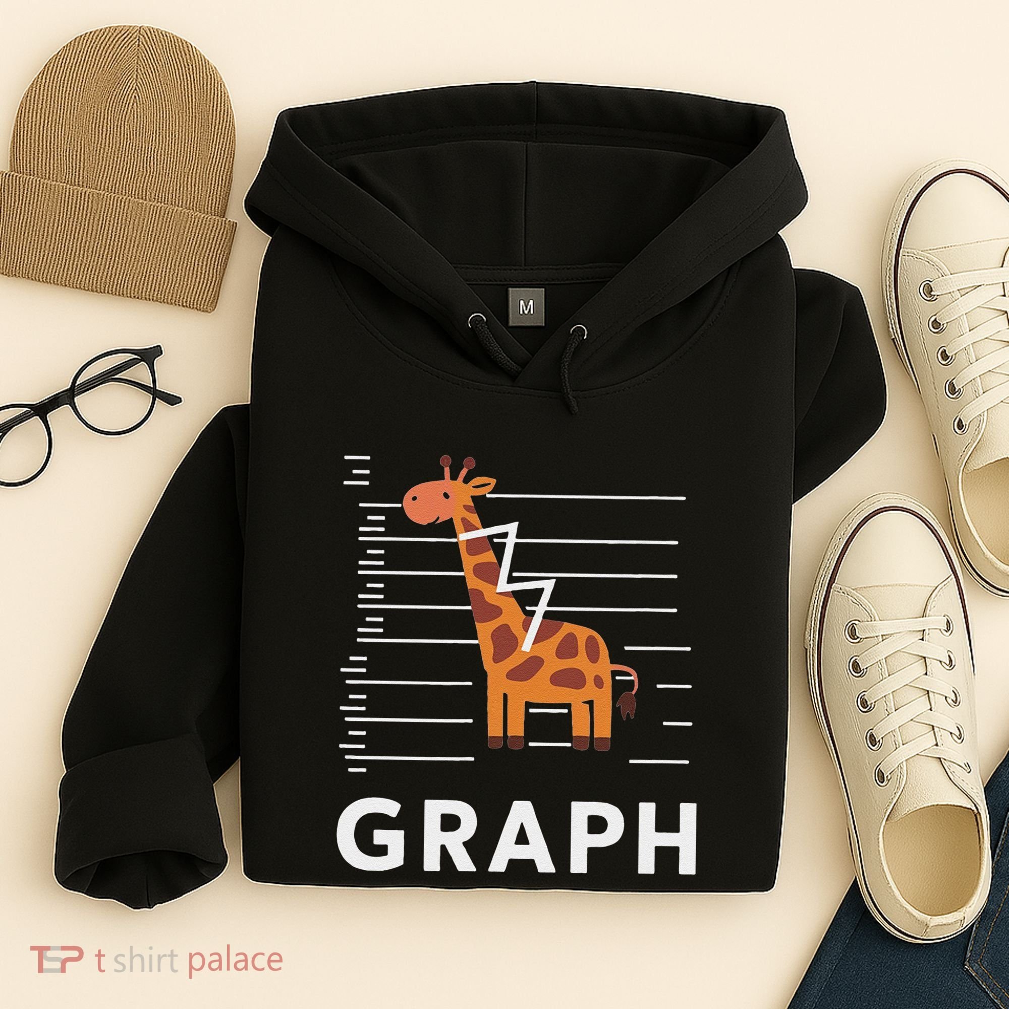 GRaph Giraffe Mathematician Funny Animal Pun Hoodie