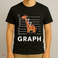 GRaph Giraffe Mathematician Funny Animal Pun T-Shirt thumb 3