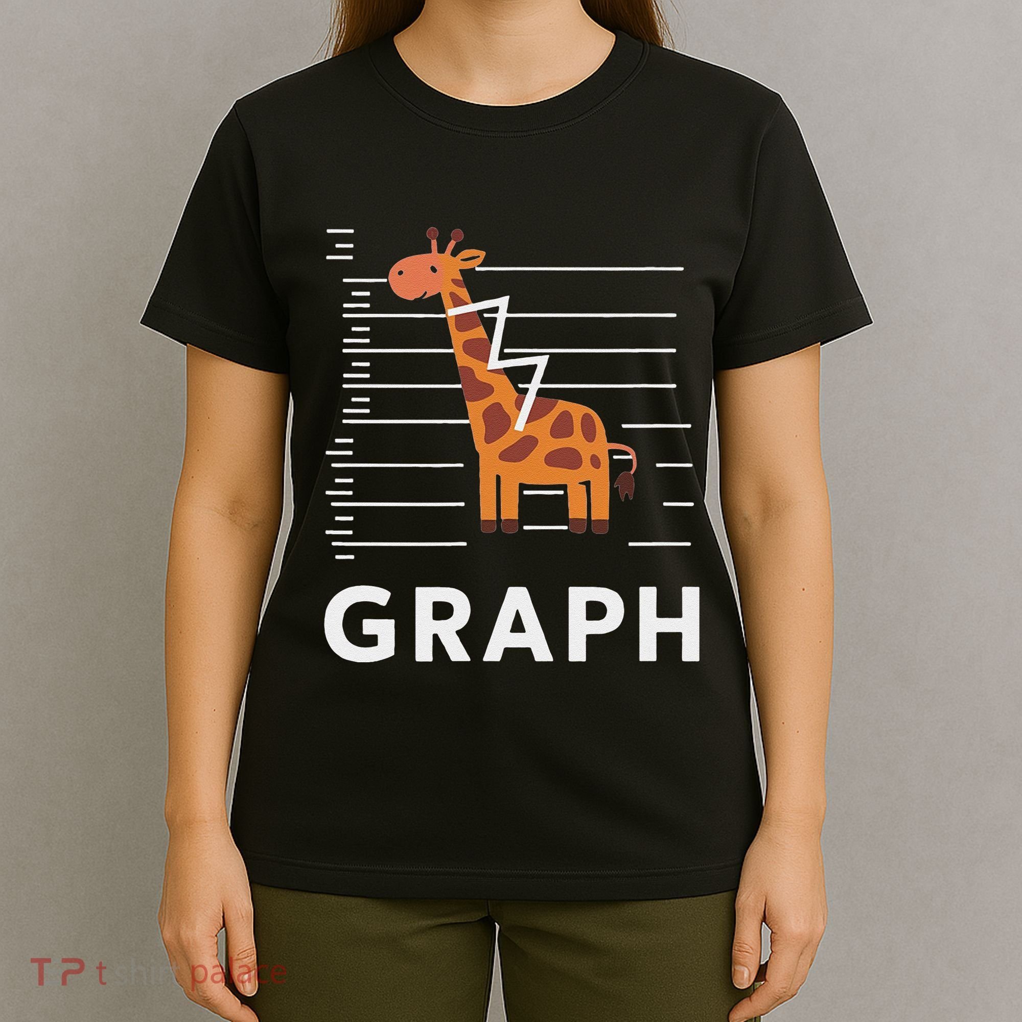 GRaph Giraffe Mathematician Funny Animal Pun T-Shirt