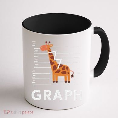 GRaph Giraffe Mathematician Funny Animal Pun Coffee Mug back