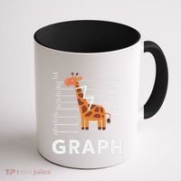 GRaph Giraffe Mathematician Funny Animal Pun Coffee Mug thumb 1
