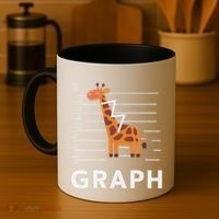 GRaph Giraffe Mathematician Funny Animal Pun Coffee Mug thumb 4