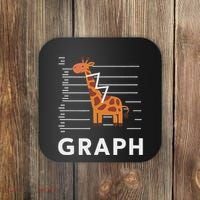 GRaph Giraffe Mathematician Funny Animal Pun Coaster thumb 0