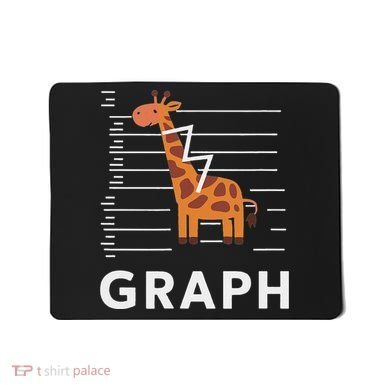 GRaph Giraffe Mathematician Funny Animal Pun Mousepad