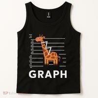 GRaph Giraffe Mathematician Funny Animal Pun Tank Top thumb 2
