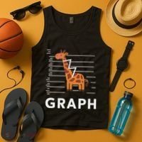 GRaph Giraffe Mathematician Funny Animal Pun Tank Top thumb 4