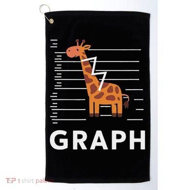 GRaph Giraffe Mathematician Funny Animal Pun Golf Towel