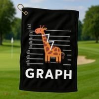 GRaph Giraffe Mathematician Funny Animal Pun Golf Towel thumb 1