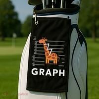 GRaph Giraffe Mathematician Funny Animal Pun Golf Towel thumb 2